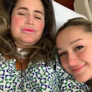 Trinity Morisette smiling with her mother at hospital