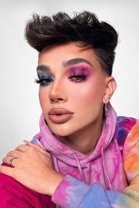 James Charles wearing beautiful makeup