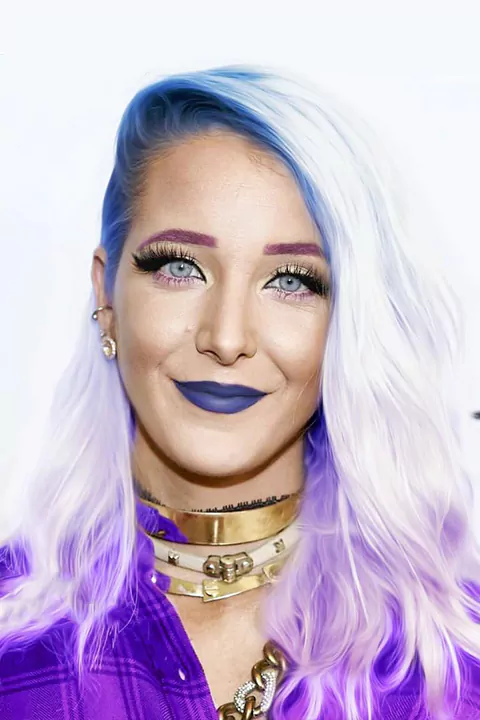 Jenna Marbles in purple theme cosplay