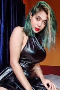 famous Indian Tiktok Star Lovely Ghosh in black dress and red lips stick